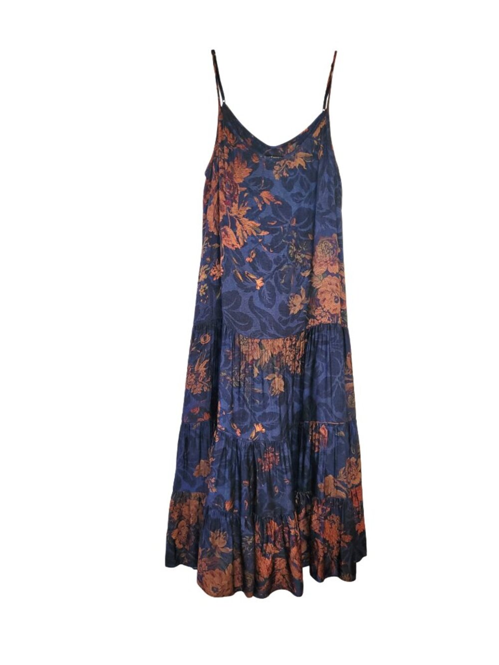 Peruvian Connection Tiered Sleeveless Floral Maxi Dress